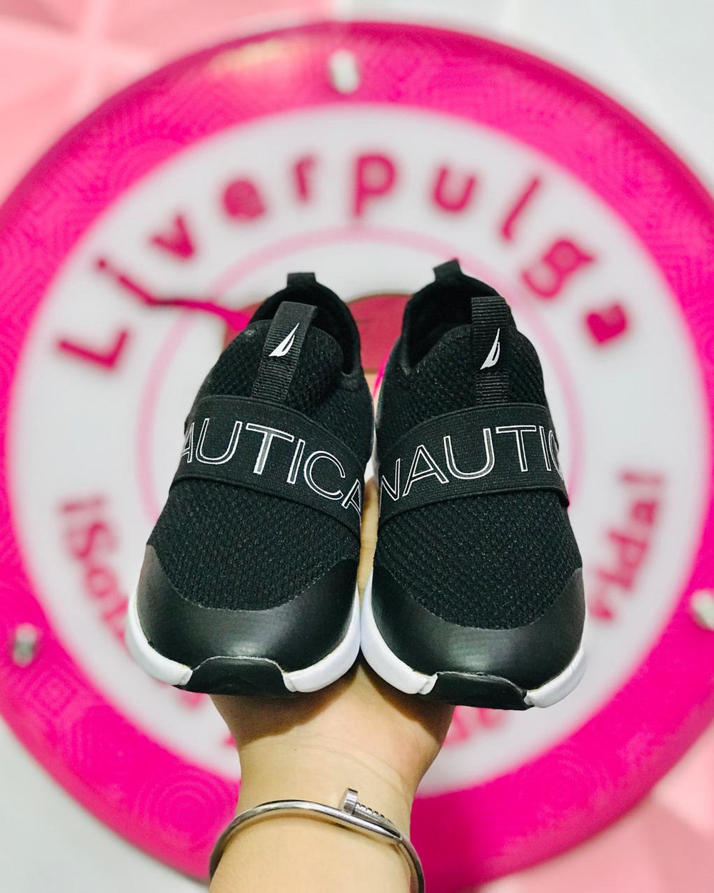Tenis Para Niño Nautica Color Negro Con Elastico Talla 16 Mex