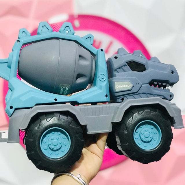 Camión Dinosaurio Revolvedora Gigante – Monster Truck Azul/Gris