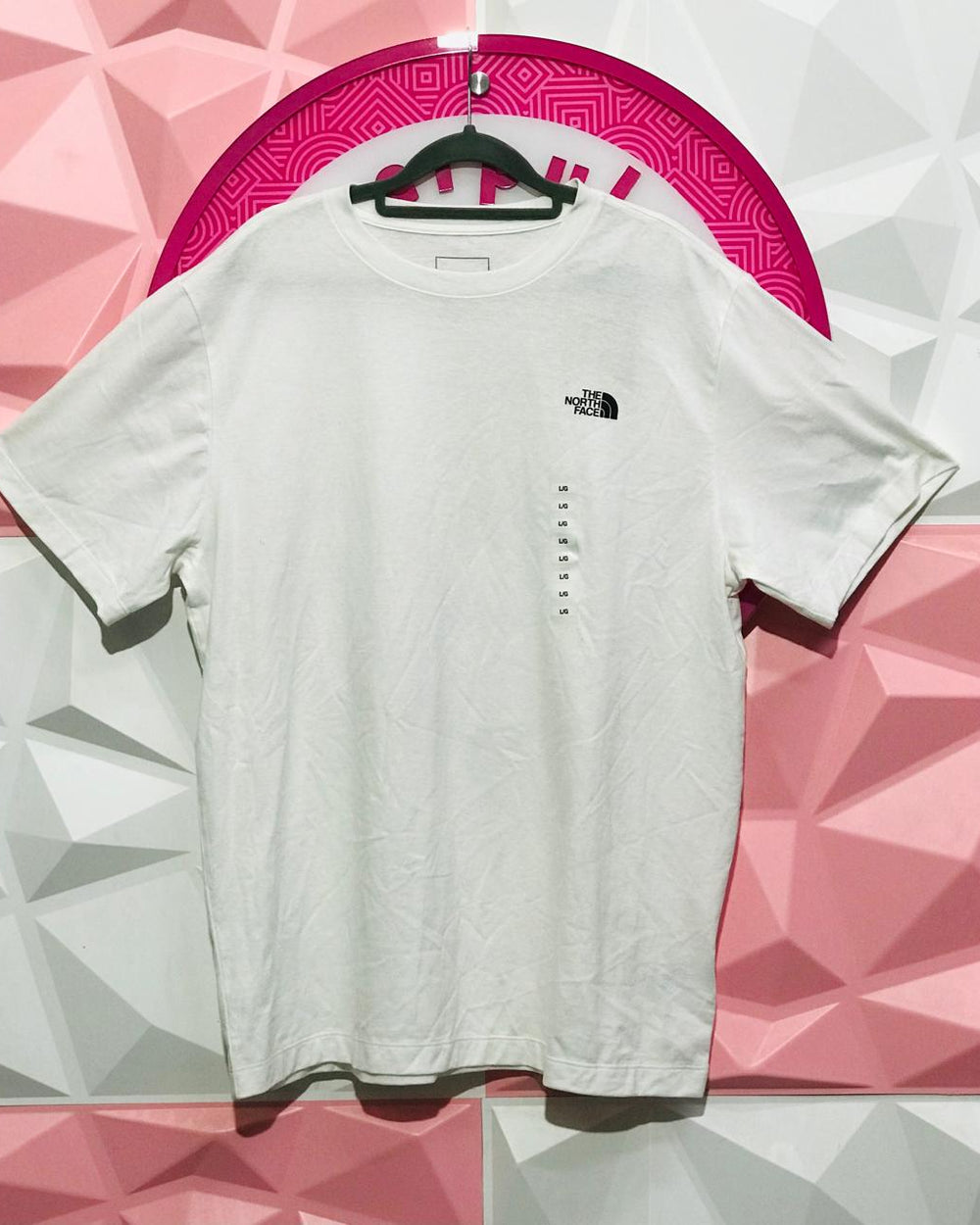 Playera The North Face Original Blanca Logo Pecho Talla L