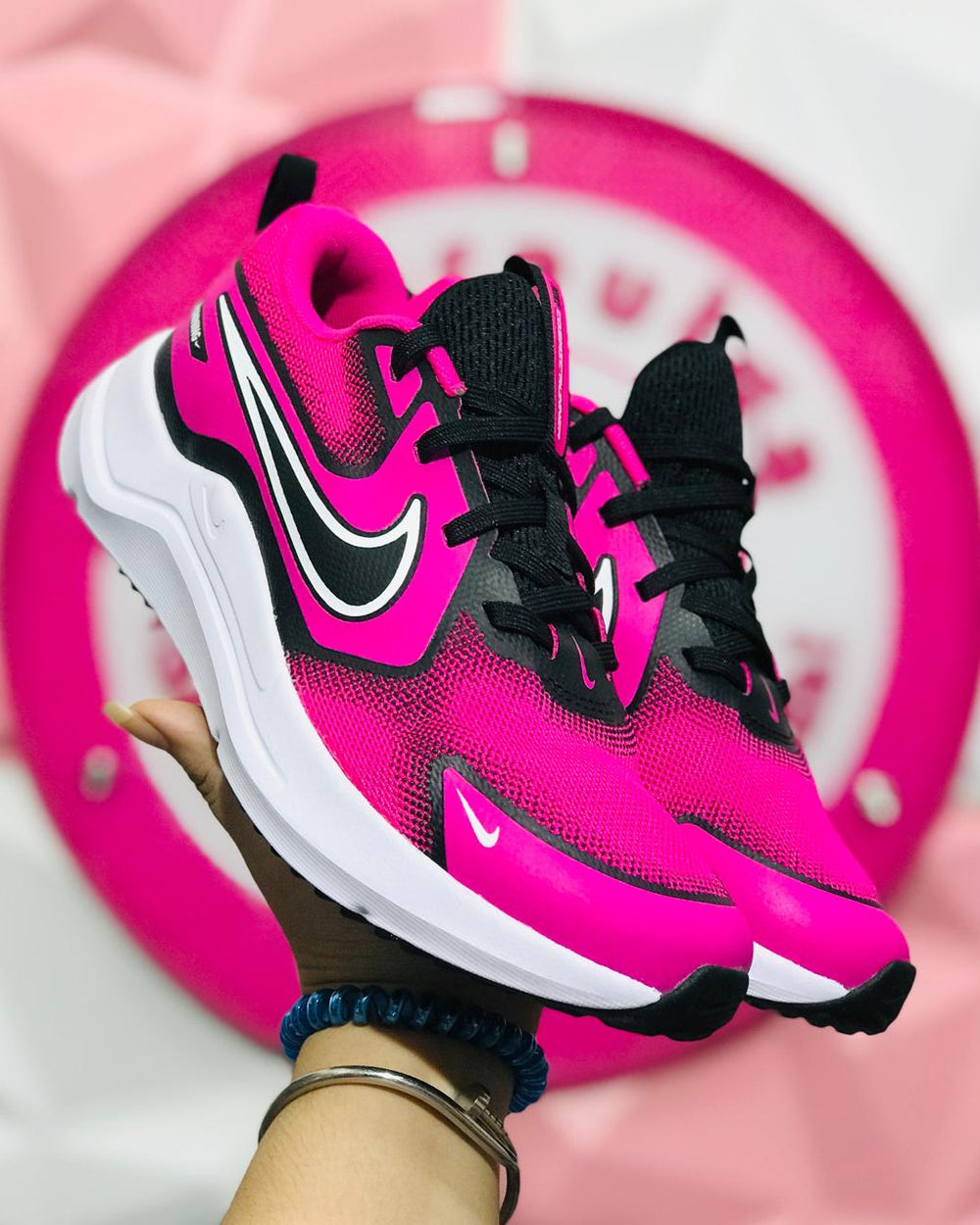 Tenis Nike Cosmic Runner Fiusha Con Negro Talla 24 Mex