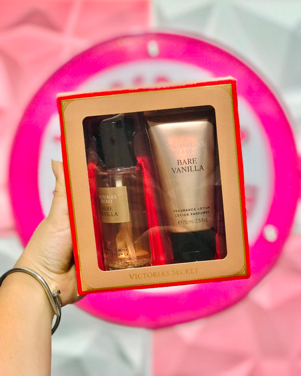 Set Victoria's Secret Bare Vanilla Mist + Loción 75ml 🎁✨💛