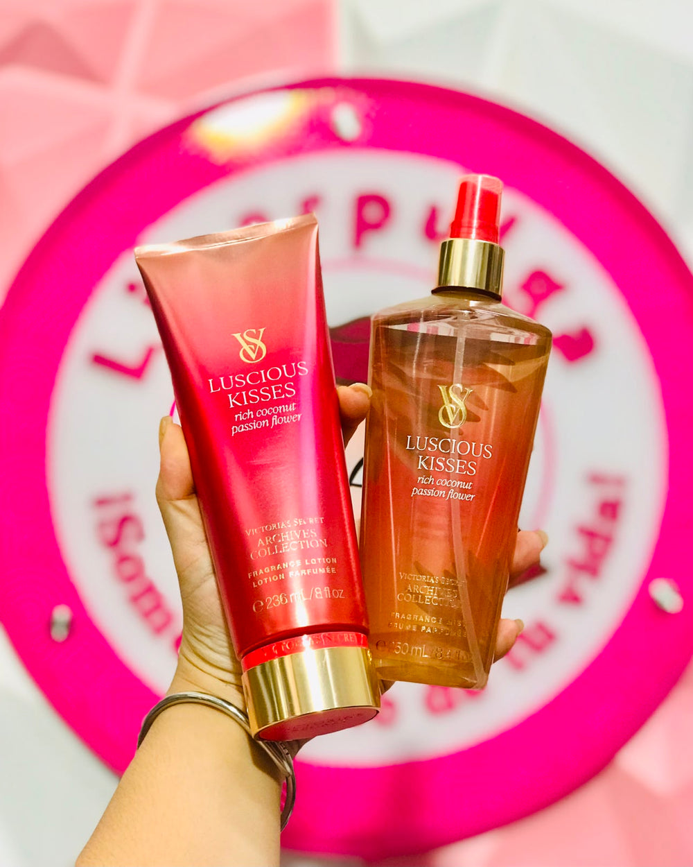 Set Victoria's Secret Luscious Kisses Duo Mist 250ml + Loción 236ml 💋🥥🌺