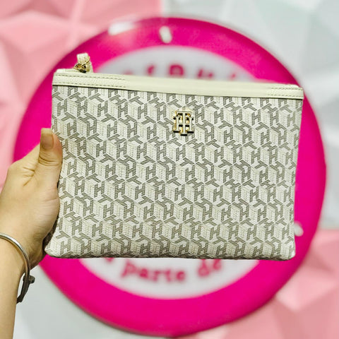 Muñequera Tommy Hilfiger Beige Nude TH Monogram