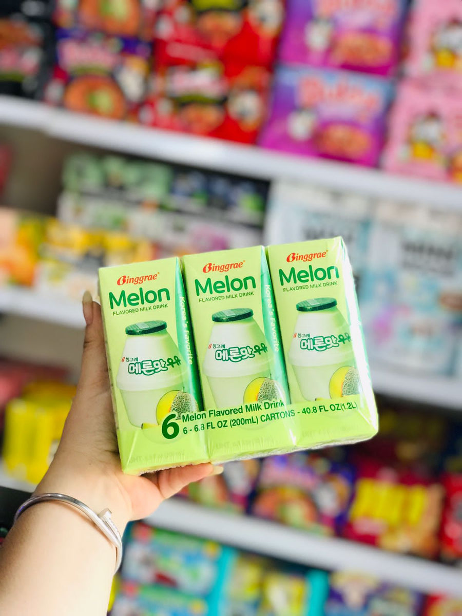 💚Binggrae Melon Flavored Milk Drink Pack 6pz 🍈📦