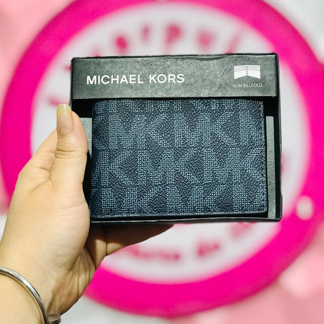 Cartera Caballero Michael Kors Slim Billfold Azul Marino Monogram