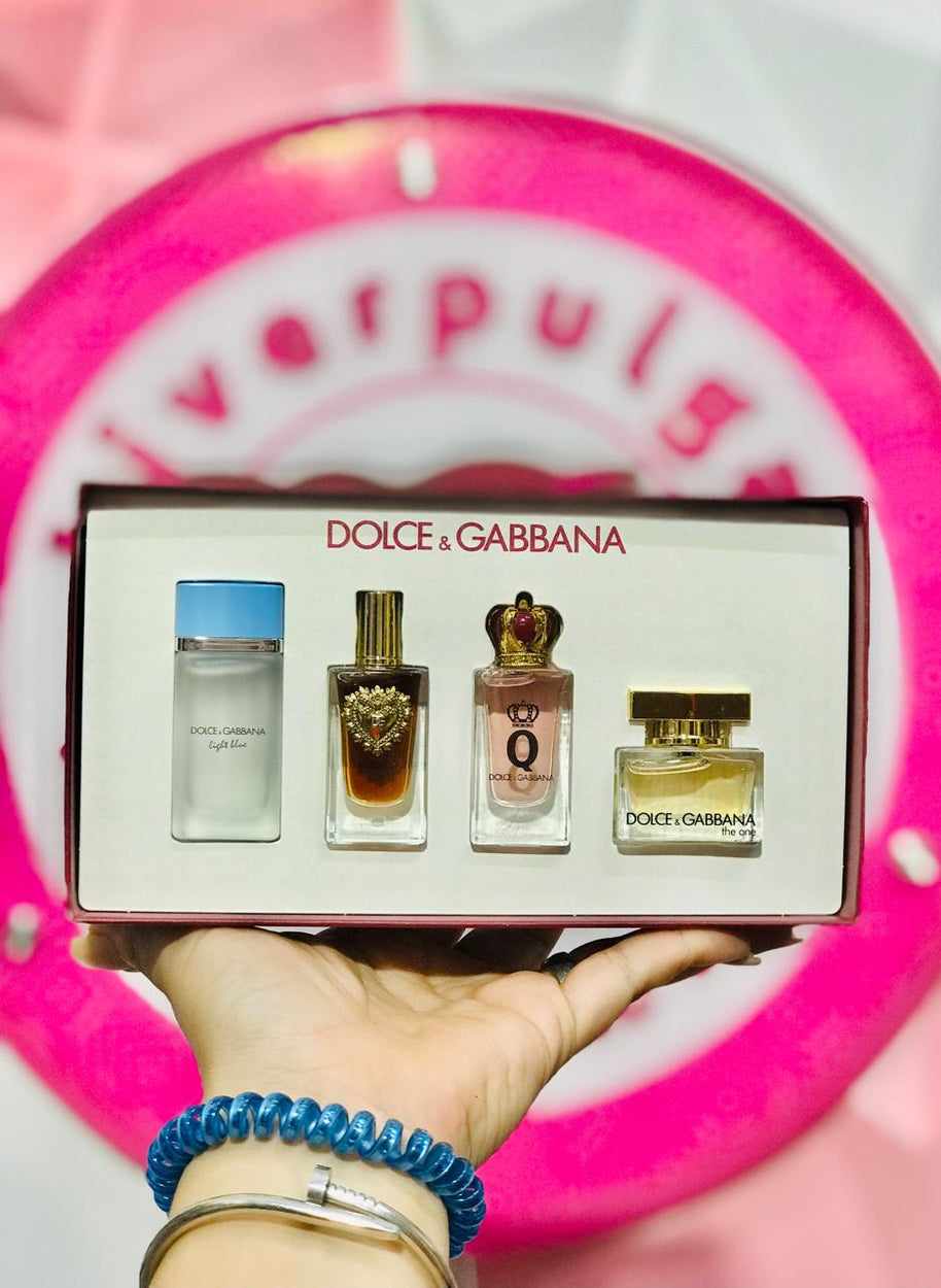 Set Dolce and Gabbana Perfumes Miniatura 4 Piezas De Coleccion