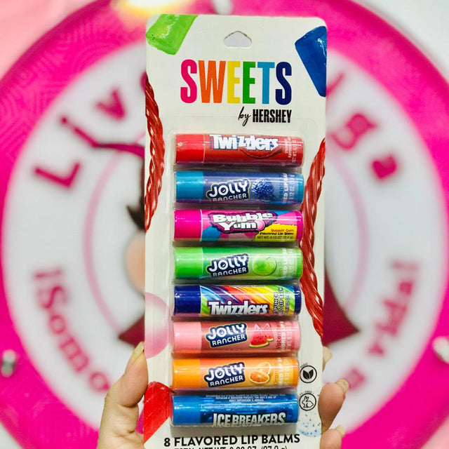 Set De 8 Balsamos Labiales Sweets By Hershey De Sabores Frutales