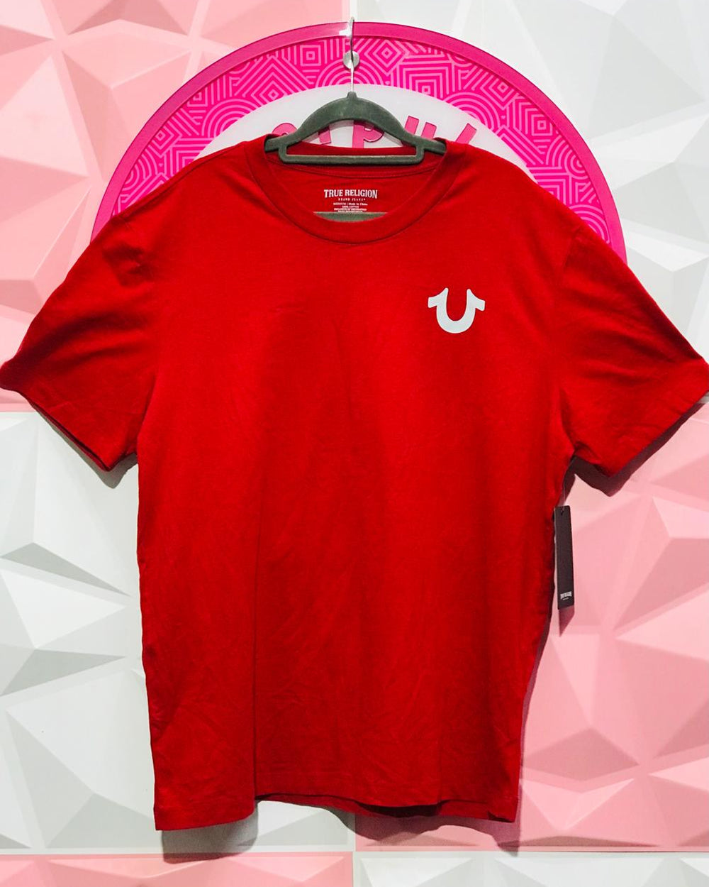 Playera True Religion Original Roja Con Buda Guitarra Talla M