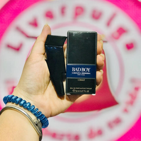 Mini Perfume Bad Boy Cobalt De Carolina Herrera De 8 ml