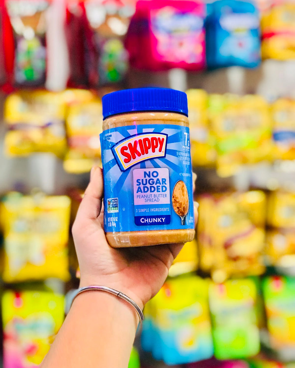 Skippy No Sugar Added Chunky Peanut Butter
