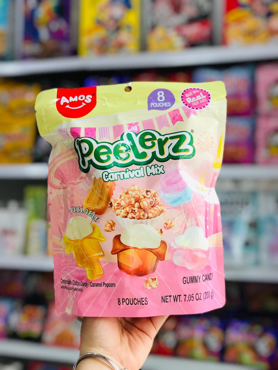 Amos Peelers Carnival Mix – Gummy Candy (8 Pouches)