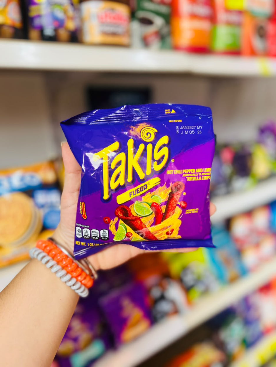 💜 Takis Fuego Hot Chili Pepper and Lime Tortilla Chips 28.4g 💜.