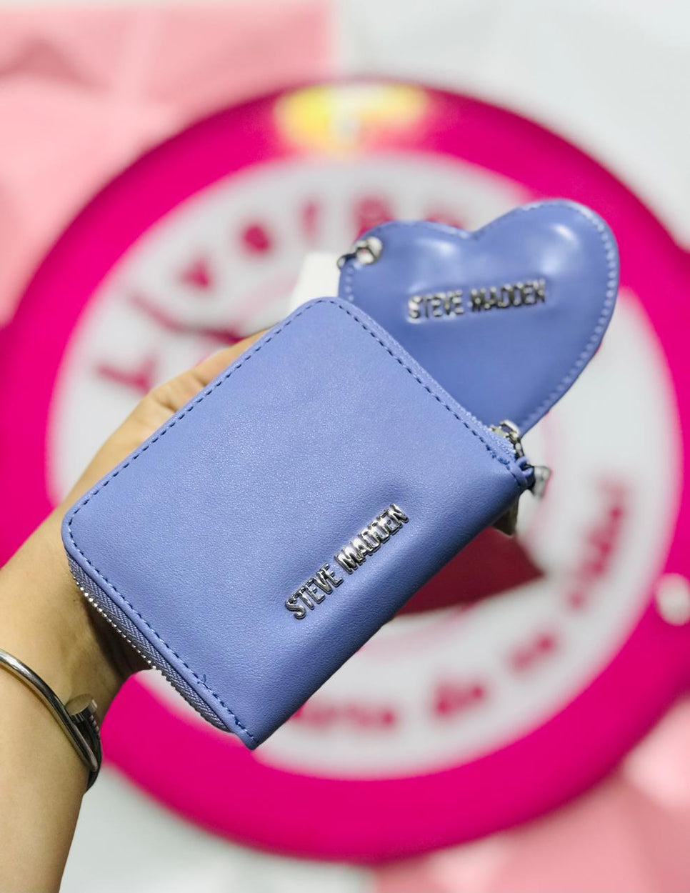 🥰Mini Cartera Steve Madden Lila Lavanda con Espejito 💜✨🪞