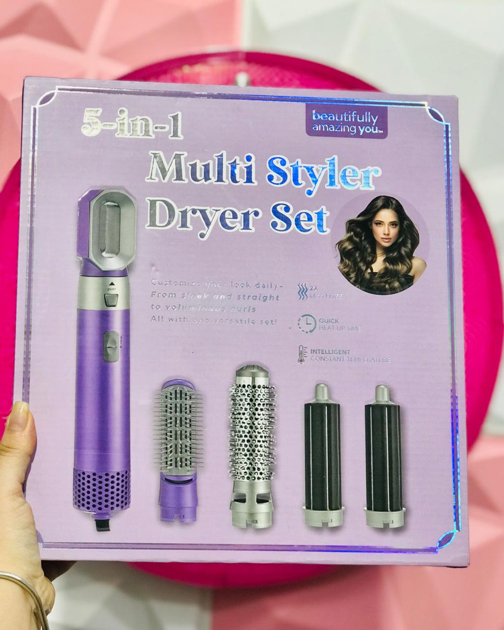 👱🏻♀️Cepillo Secador 5 en 1 Multi Styler Dryer Set Alacia Seca Moldea y Riza Original 💜✨