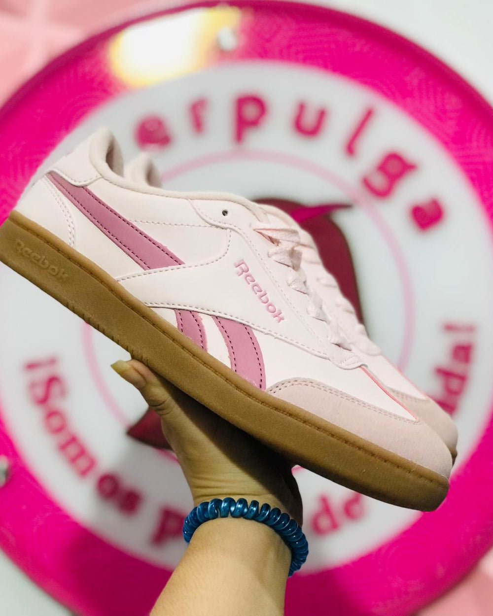 Tenis Reebok Royal Rosa Nude Suela Goma Talla 24 Mex