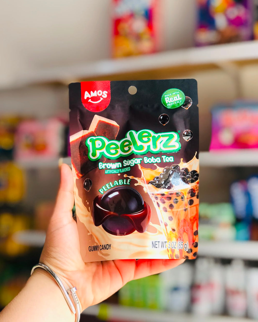 Amos Peelerz Brown Sugar Boba Tea