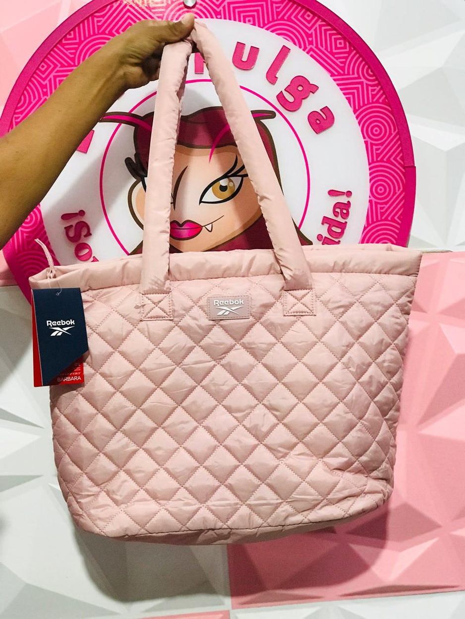 Bolsa Reebok Rosa Pastel Capitonada Tote