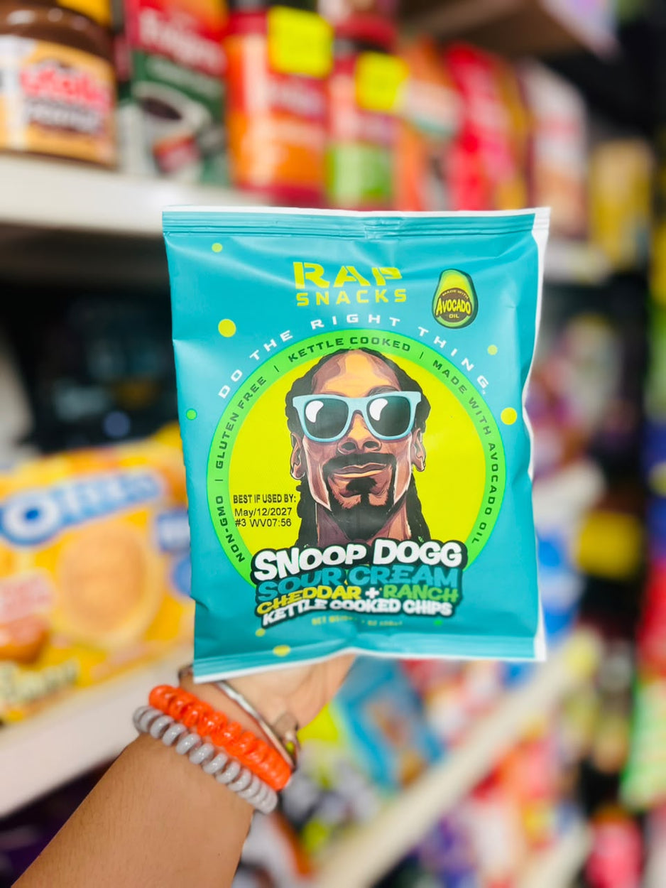 💚 Papas Rap Snacks Snoop Dogg Sour Cream Cheddar Ranch Kettle Cooked Chips 71g 💚.