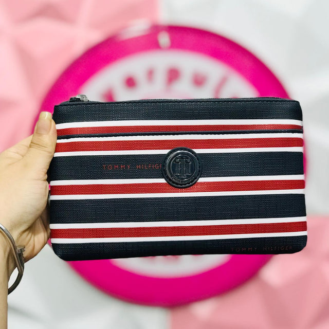 Muñequera Tommy Hilfiger Rayas Navy Rojo y Blanco