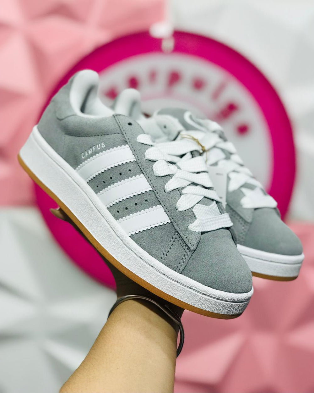 Tenis Adidas Campus 00s Gris Con Blanco Talla 23 Mex