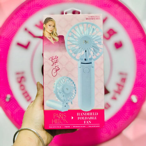 Ventilador de Mano Paris Hilton – Plegable Recargable Celeste