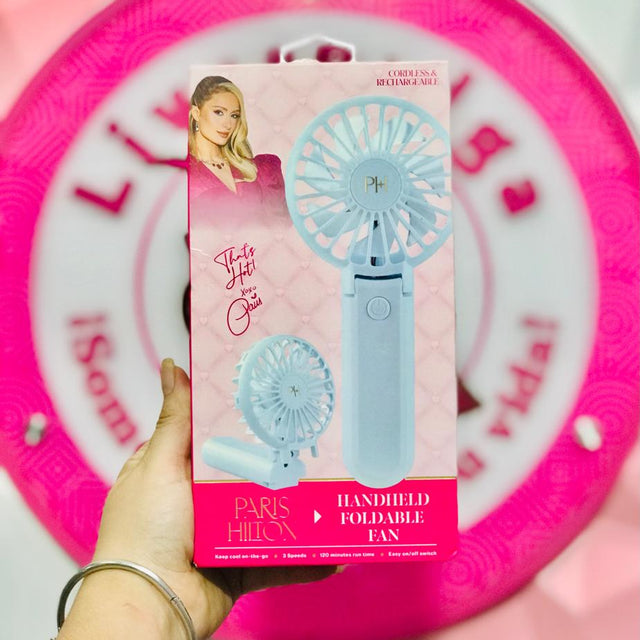 Ventilador de Mano Paris Hilton – Plegable Recargable Celeste