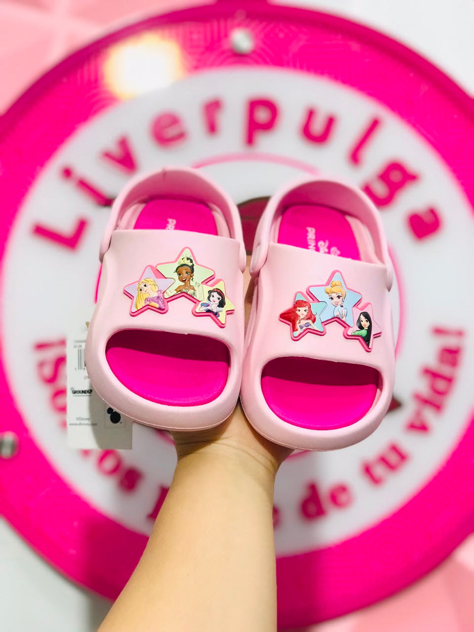 Sandalia Crocs Niña Disney Princesas Rosa Talla 16-17 Mex