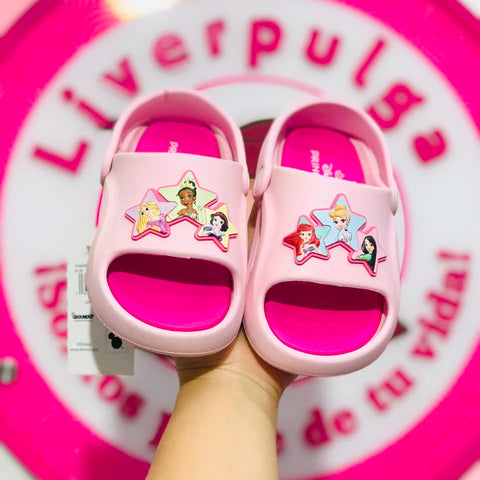 Sandalia Crocs Niña Disney Princesas Rosa Talla 16-17 Mex