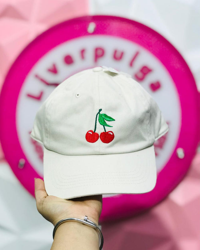 Gorra GAP Original Beige Cerezas 🍒 Cherry Cap Bordada Roja Ajustable Unisex Estilo Coquette Vintage 💚