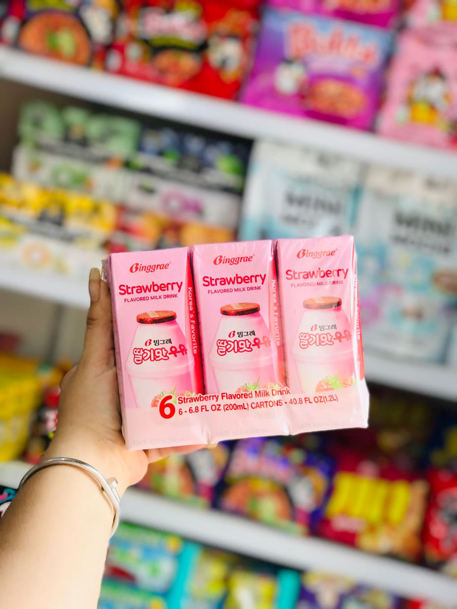 💕Binggrae Strawberry Flavored Milk Drink Pack 6pz 🍓📦