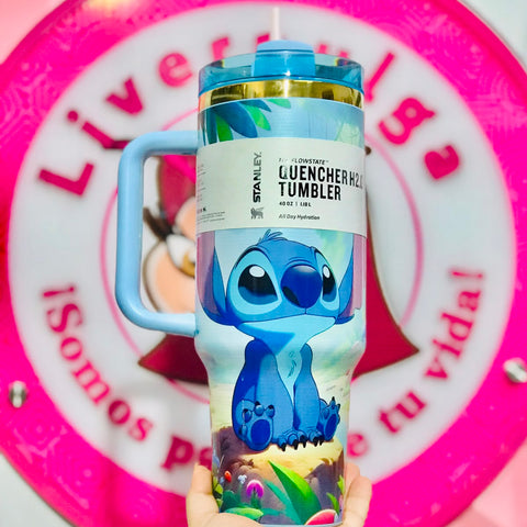 Termo Stanley Quencher H2.0 Edición Stitch Azul 40 oz