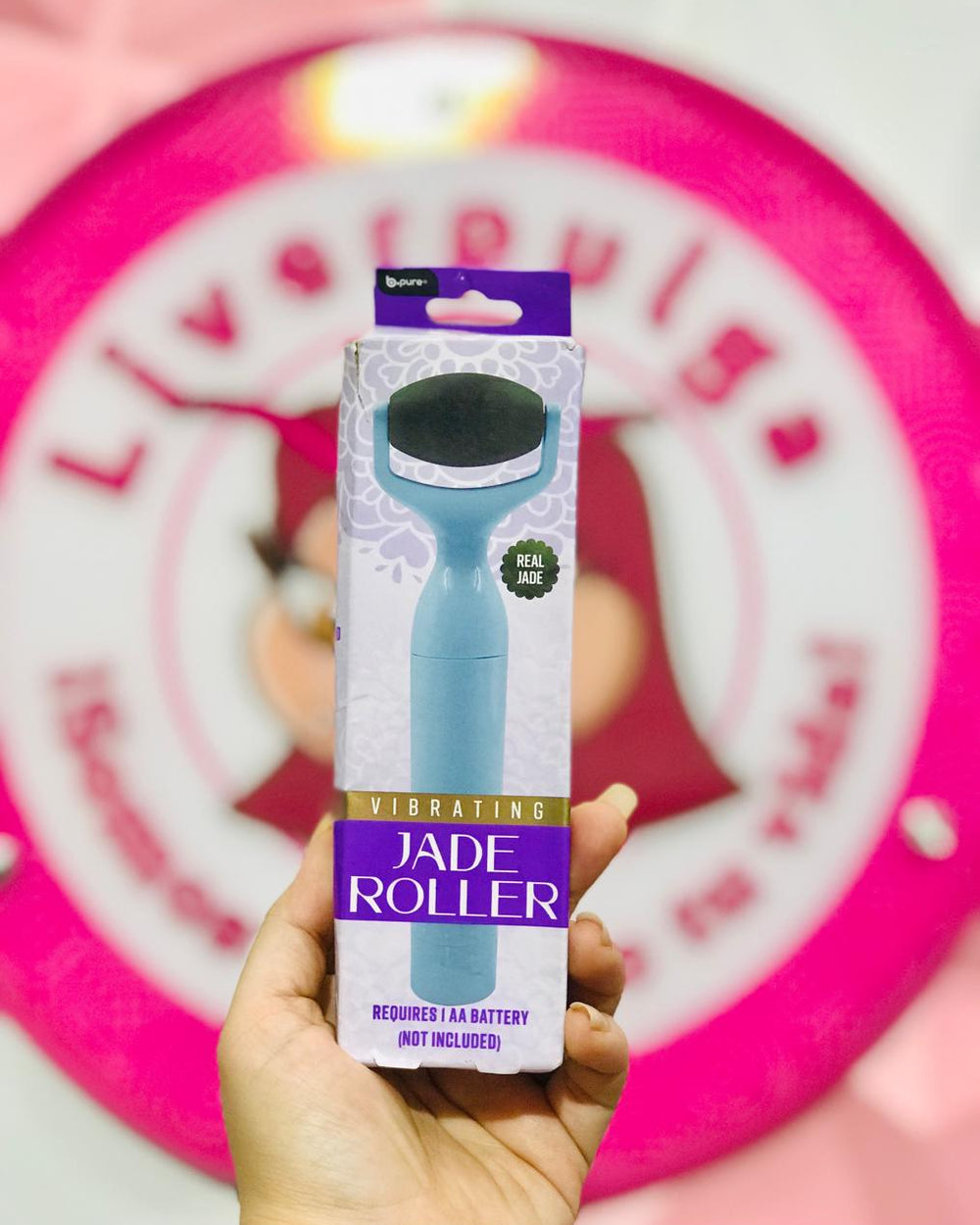 Rodillo Facial Vibratorio Jade Roller B-Pure Jade Real