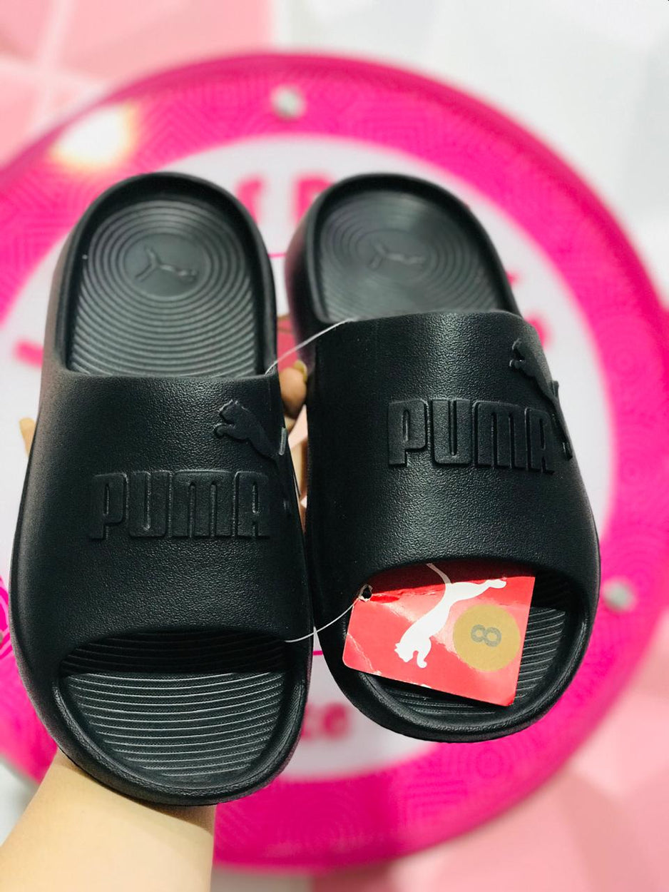 Chancla Slide Puma Negra Total Black Talla 26 Mex