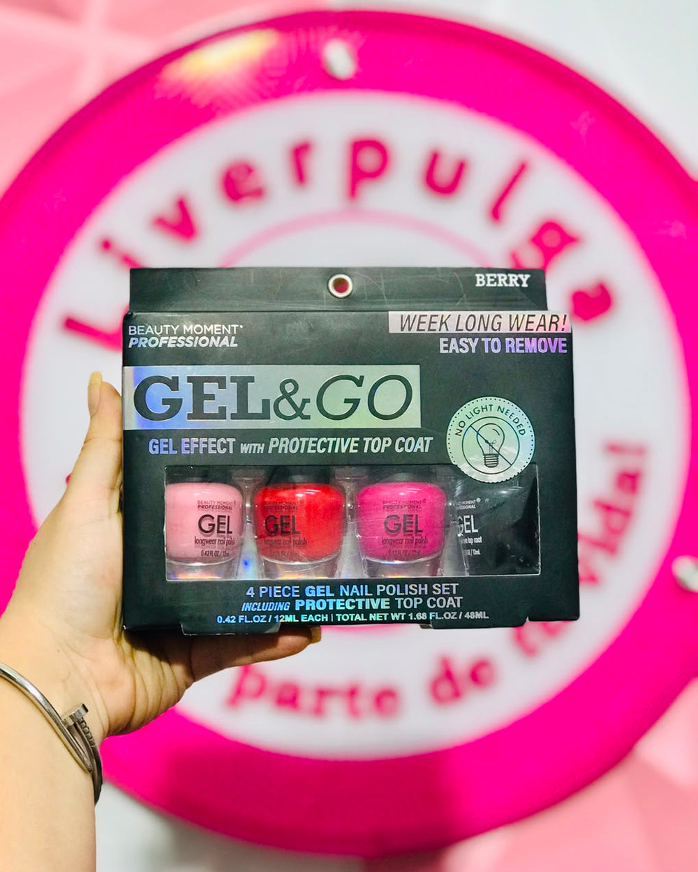 Set Esmaltes Beauty Moment Gel and Go Berry (4 piezas)