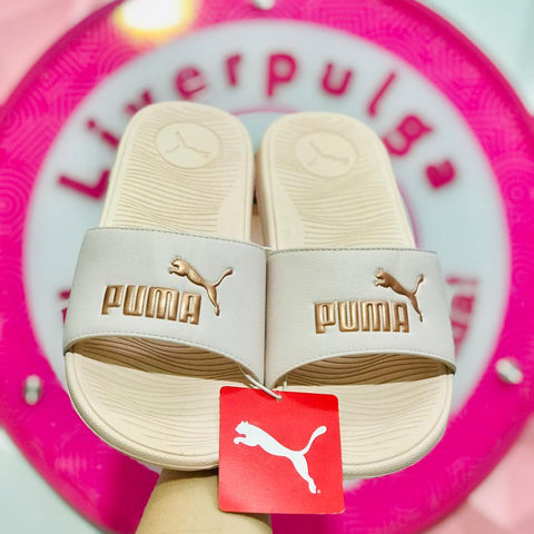Chancla Slide Puma Rosita Con Dorado Talla 24 Mex