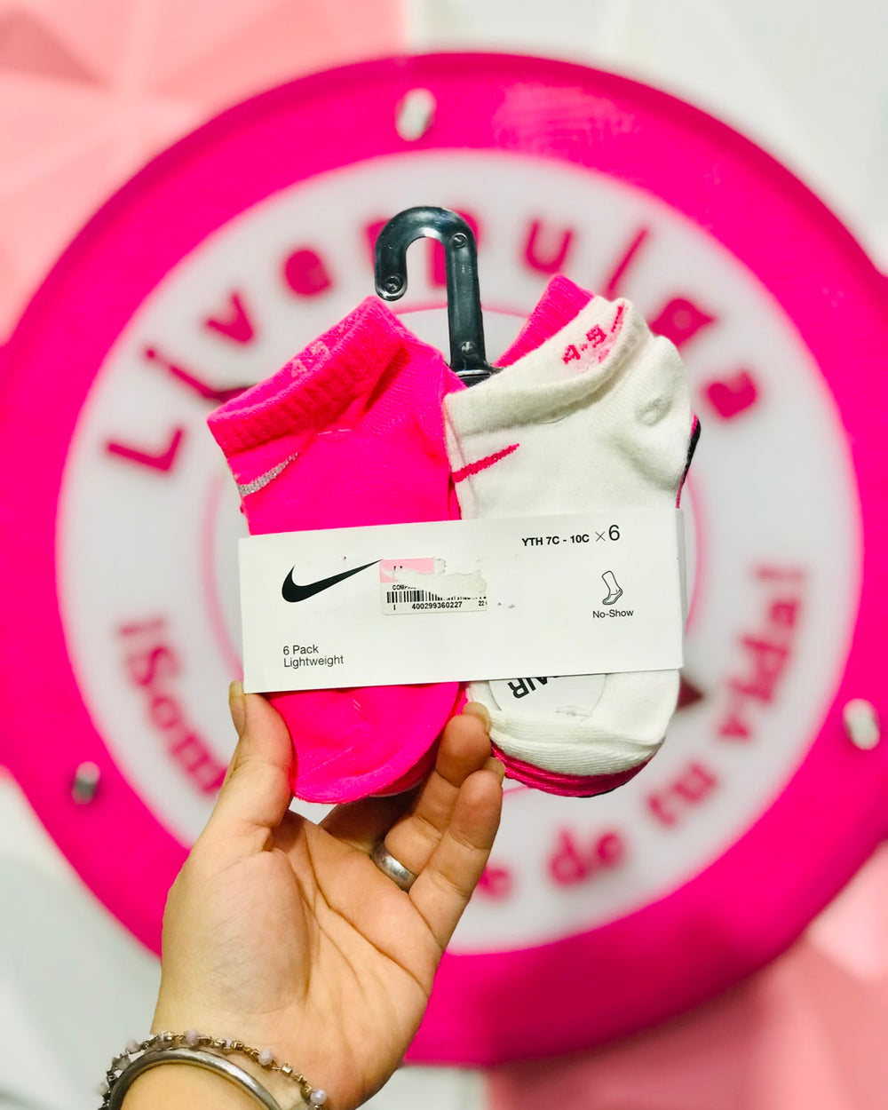 🧦 Paquete De 6 Pares De Calcetines Nike Lightweight No Show YTH 7C-10C Para Niña 🧦.