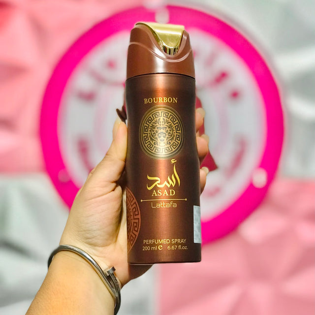 Lattafa Asad Bourbon Body Spray Perfumado 200ml