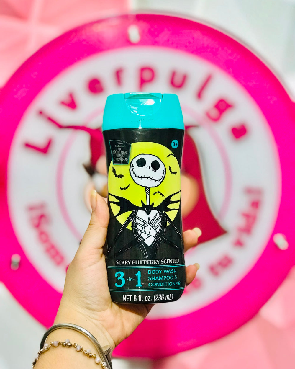 💙🫐 Shampoo 3 En 1 Jack Skellington The Nightmare Before Christmas Scary Blueberry Scent 236 ml 👻.