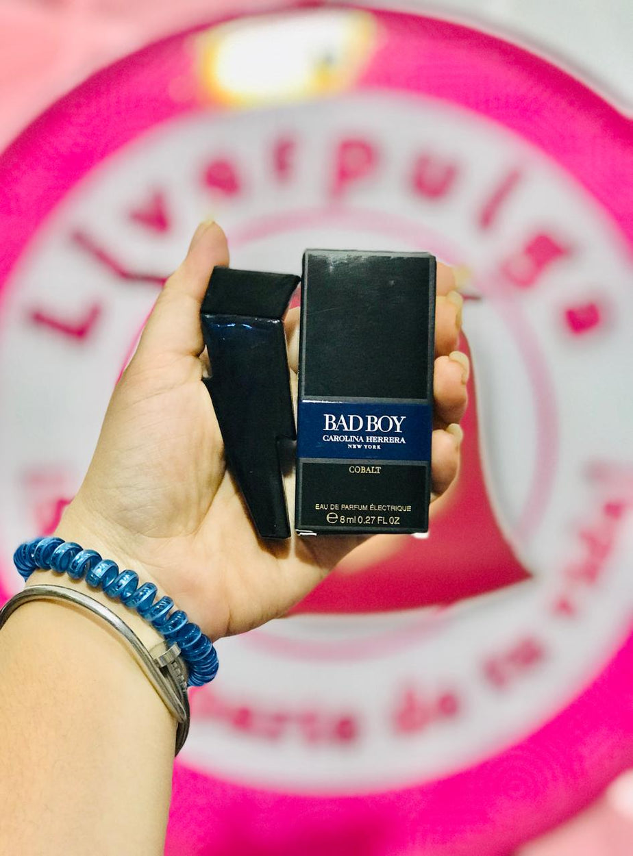 Mini Perfume Bad Boy Cobalt De Carolina Herrera De 8 ml