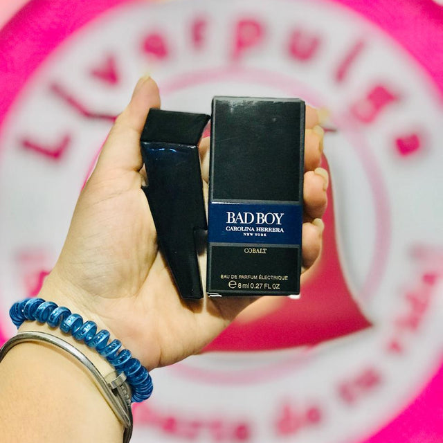 Mini Perfume Bad Boy Cobalt De Carolina Herrera De 8 ml