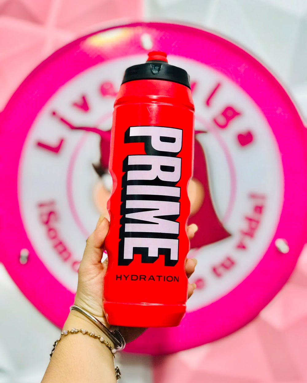 ❤️🔥💧⚡️ Botella Deportiva Prime Hydration Roja 30 Oz Con Boquilla Antiderrames ⚡️💧🔥❤️.