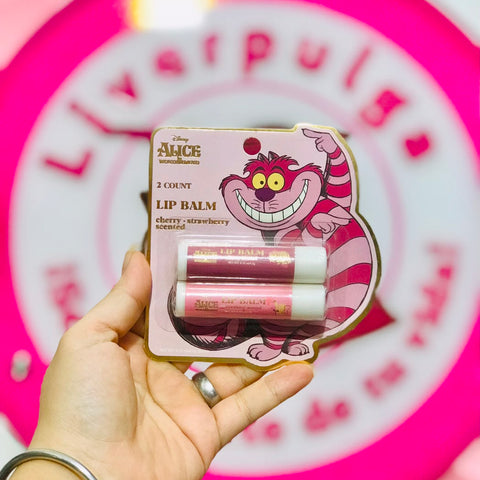 Set 2 Bálsamos Labiales Disney Alicia – Cereza y Fresa