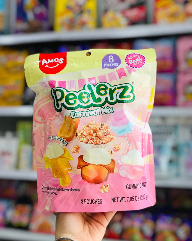✨ Amos Peelers Carnival Mix – Gummy Candy (8 Pouches) 🎡🍭