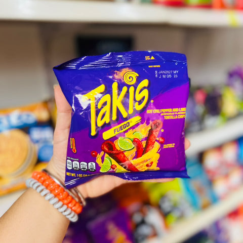 💜 Takis Fuego Hot Chili Pepper and Lime Tortilla Chips 28.4g 💜.