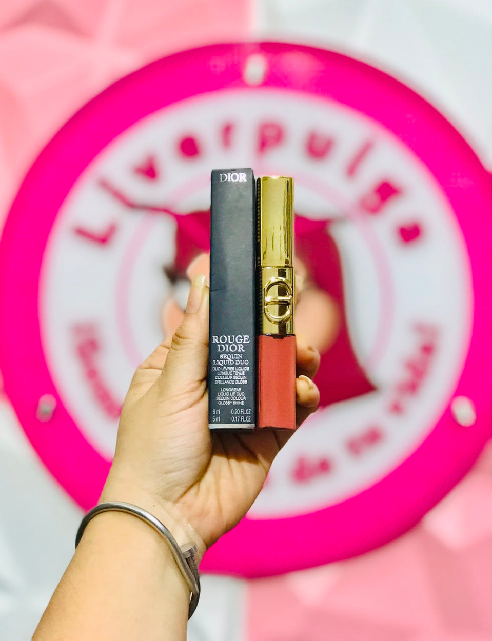 💄 Rouge Dior Spoutin Liquid Duo Duo Labial Liquido Larga Duracion Color Sedoso Y Brillo 2 En 1 Tapa Dorada 💄.