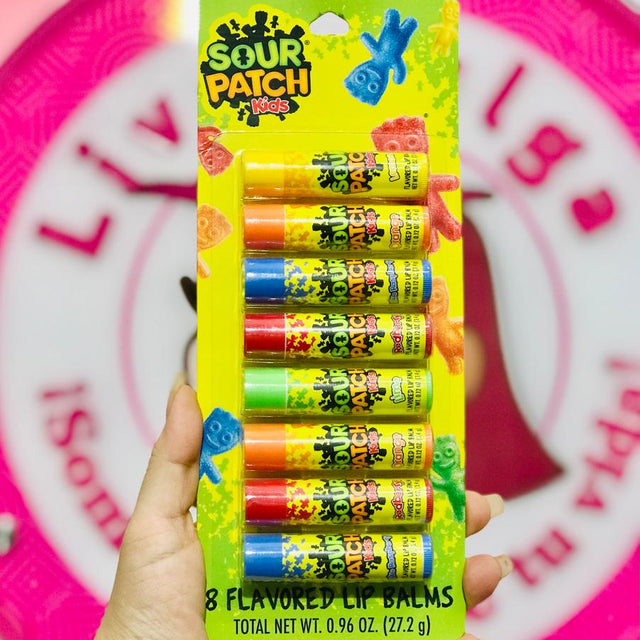 Set De 8 Balsamos Labiales Sour Patch Kids De Sabores