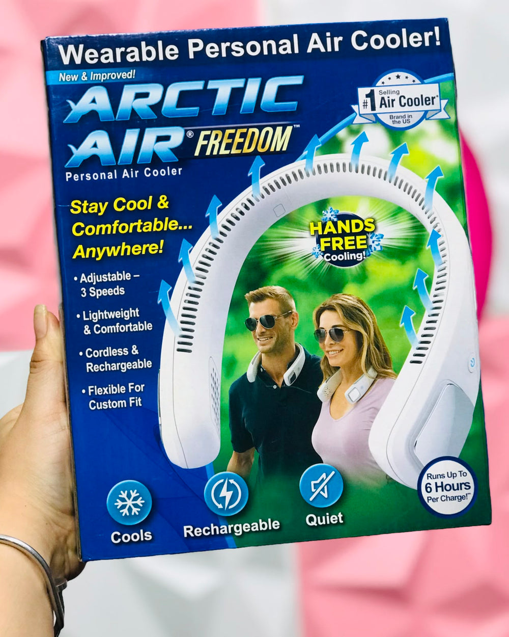 💙Ventilador de Cuello Arctic Air Freedom Enfriador Personal Portátil Recargable 3 Velocidades ❄️💨