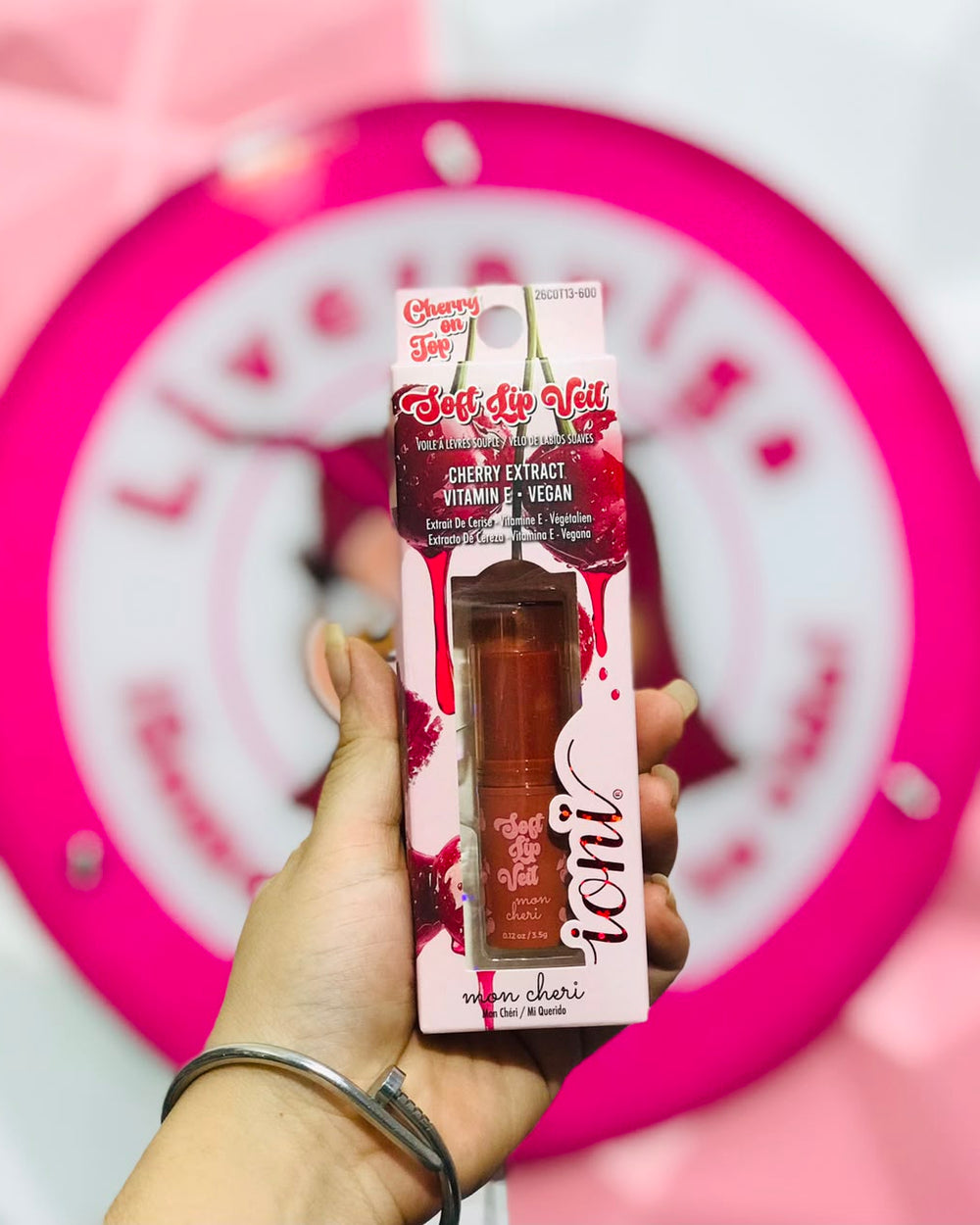 💋Soft Lip Veil Mon Cheri 🍒 Ioni Original Cherry on Top Labial Velo Suave con Extracto de Cereza + Vitamina E Vegano Color Cereza Intenso ✨