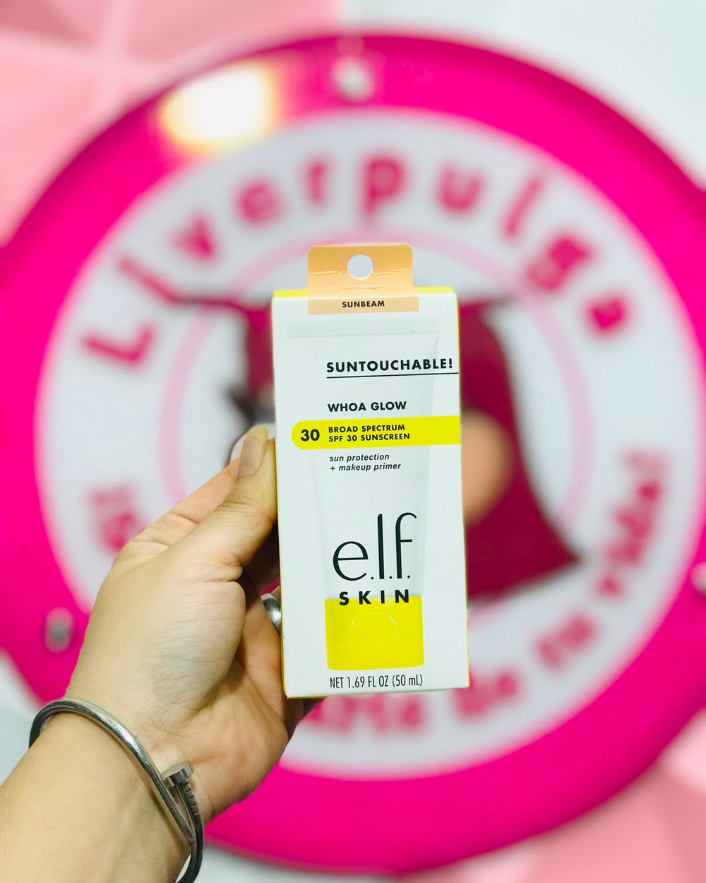 e.l.f. SKIN Suntouchable Whoa Glow SPF 30 Protector Solar + Primer Tono Sunbeam 50ml ☀️✨