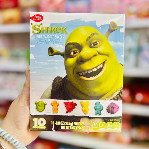 👑 Gomitas Betty Crocker Shrek Fruit Snacks 10 Pouchs 226g 👑.